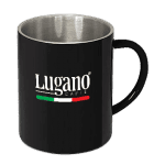 Lugano Caffé Double-Wall Stainless Mug black