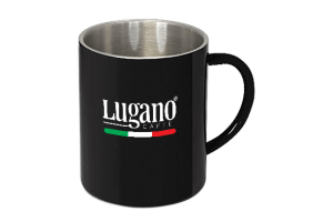 Lugano Caffé Double-Wall Stainless Mug black