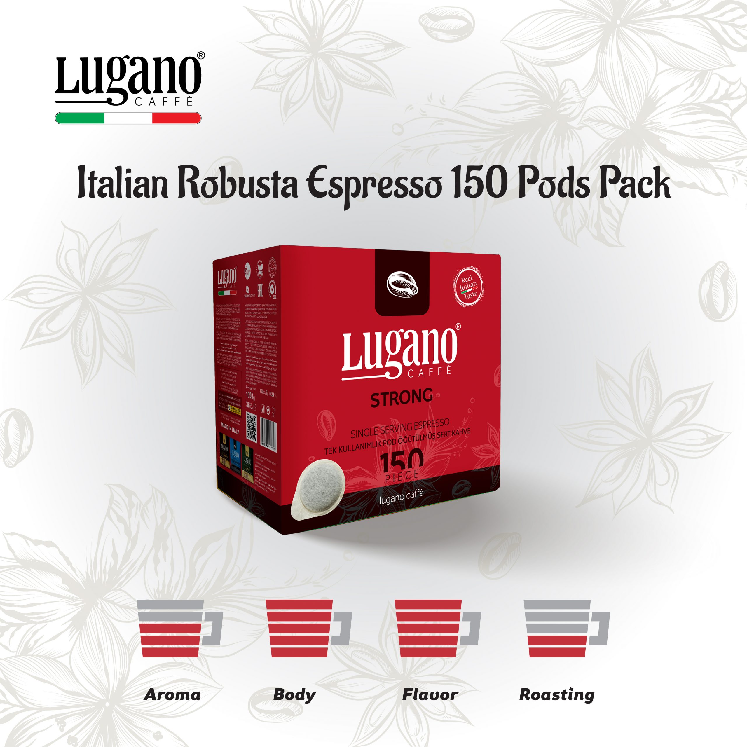 Italian Robusta Espresso 150 Pods Packs