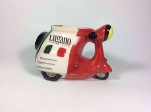 Lugano Italia Scooter Shaped Coffee Mug