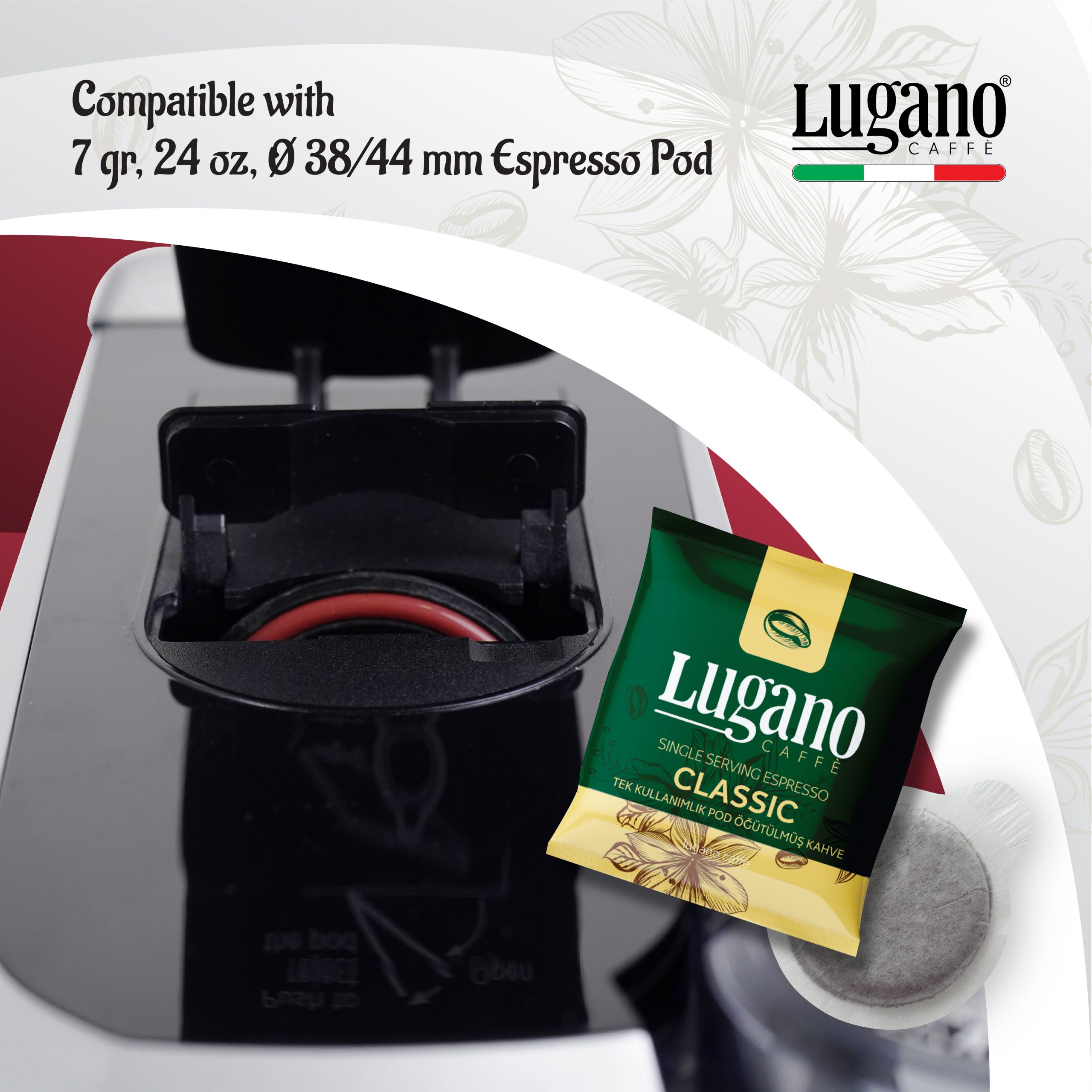Lugnao Creativa Espresso Pod dimensions