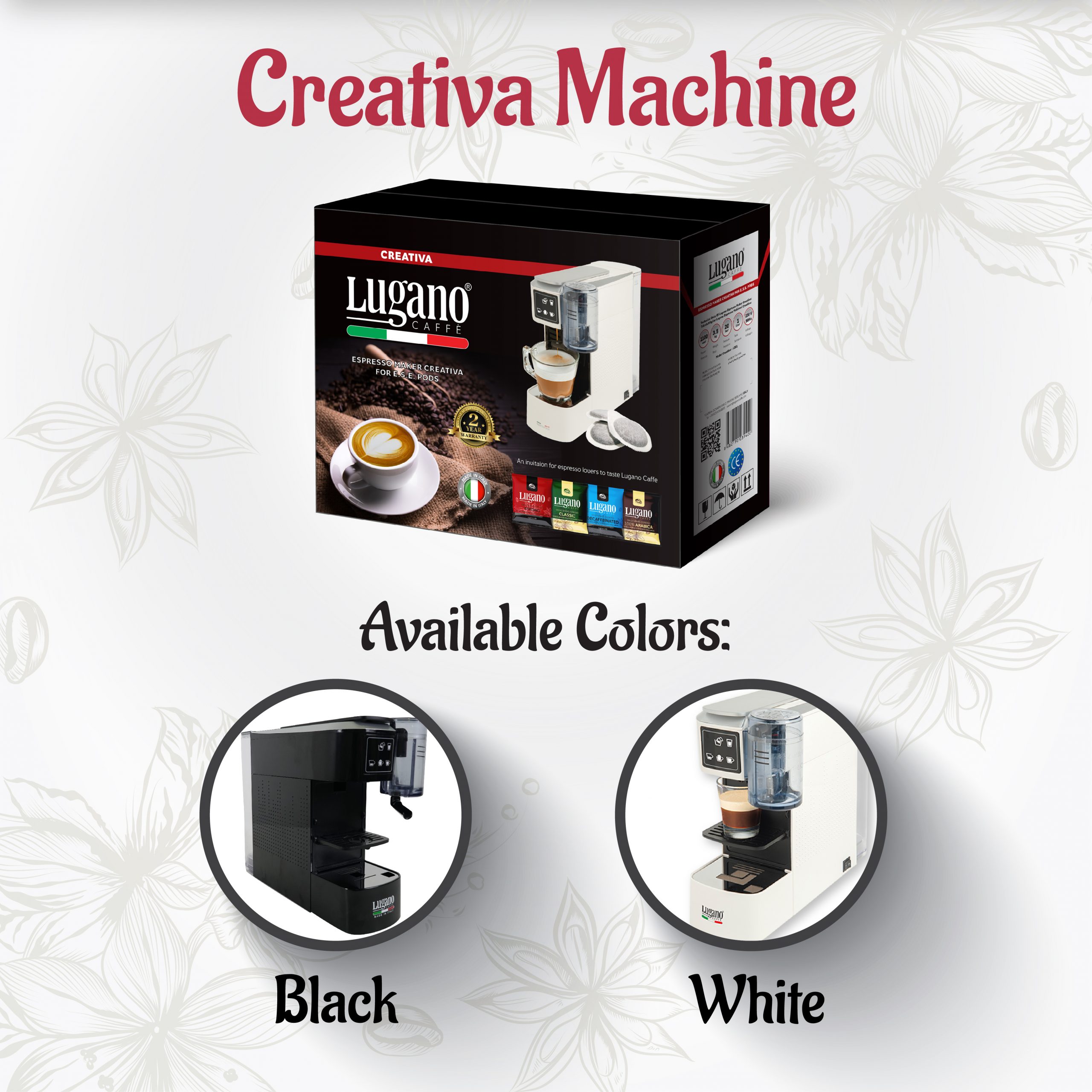 Lugnao Creativa Available Colors (Black - Red)