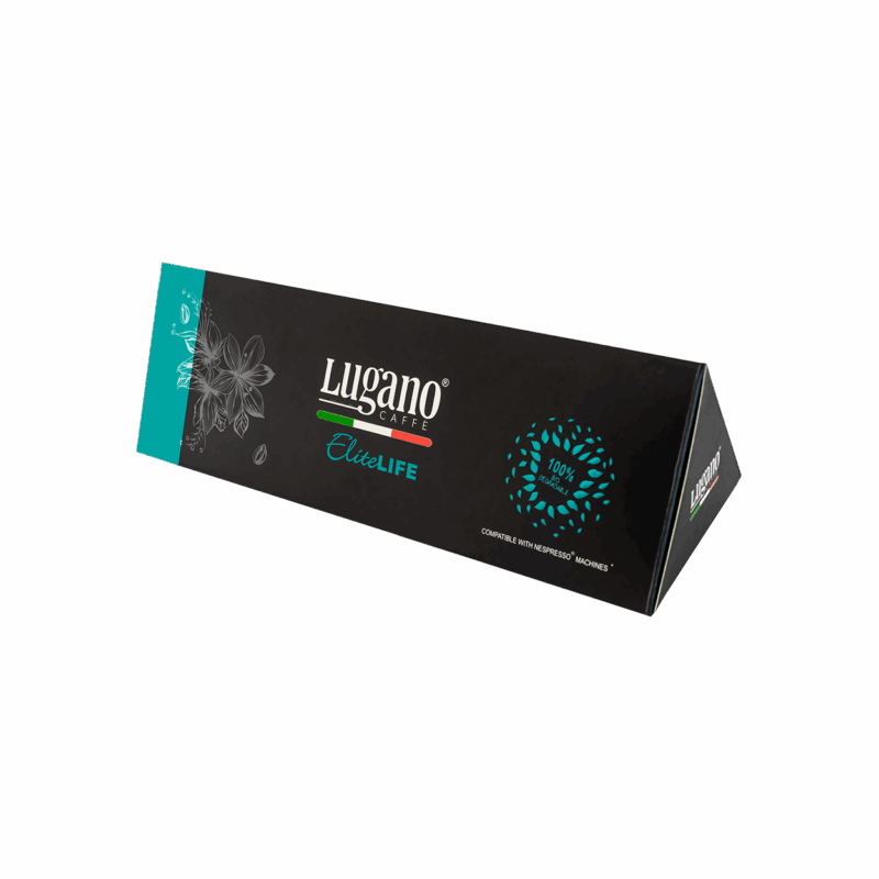 Lugano Caffè Elite Life Espresso Capsule Triangular Pack 10 Pcs