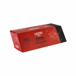 Lugano Caffè Strong Dolce Gusto Capsules 10 pcs diamond shaped pack front right side