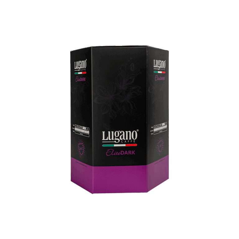 Lugano Caffè Elite Dark Espresso Capsule Hexagonal Saving Pack 60 Pcs front