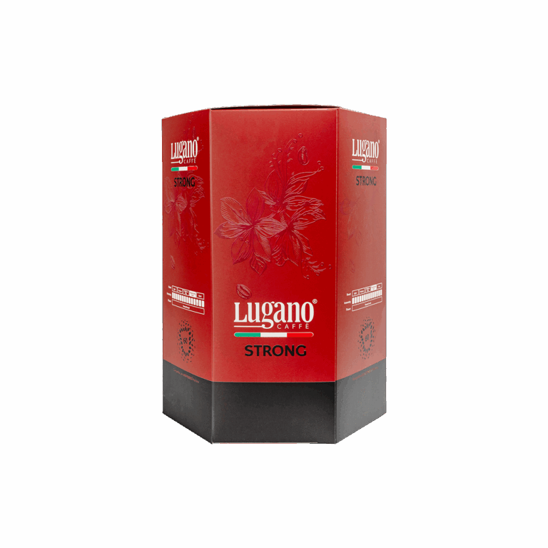 Lugano Caffè Strong Espresso Capsule Hexagonal Saving Pack 60 Pcs front 2