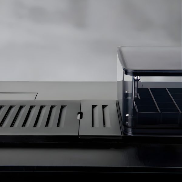 L'idola Advance Full Automatic Coffee Machine Coffee bean tank and cups panel