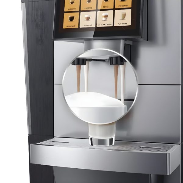 L'idola Advance Full Automatice Coffee Machine 4 simultaneous milk cream and coffee pouring units
