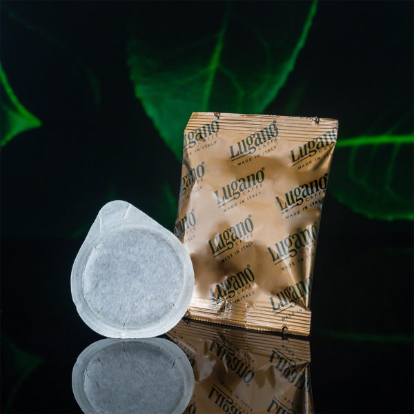 Lugano Caffè Classic Espresso Pod and its aluminum Foil