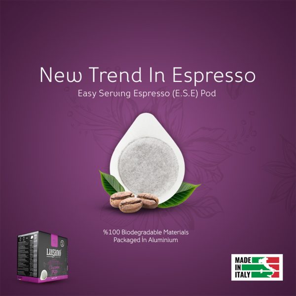 Lugano Caffè Elite Dark Espresso Pod 150 pcs Value Pack New trend poster