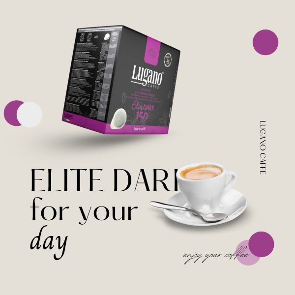 Lugano Caffè Elite Dark Espresso Pod 150 pcs Value Pack beieg bg poster