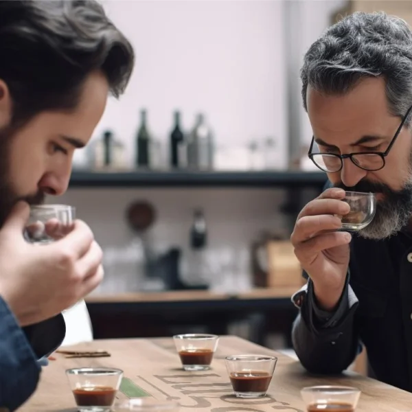 Coffee Experts Testing and developing Coffee Blend Profiles At Our Factory in Italy